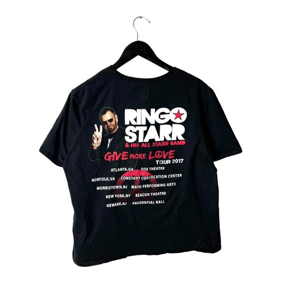 Ringo Starr Give More Love T Shirt Womens Black XL Extra Large Graphic Tee Logo - Picture 3 of 16